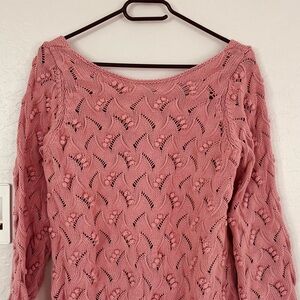 Sézane Dusty Pink Knit Women's Hoodie